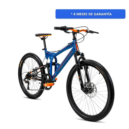Mountain Bike Mercurio Doble Suspensión Ztx Dh 2023 R24 7vel Color Azul Acero