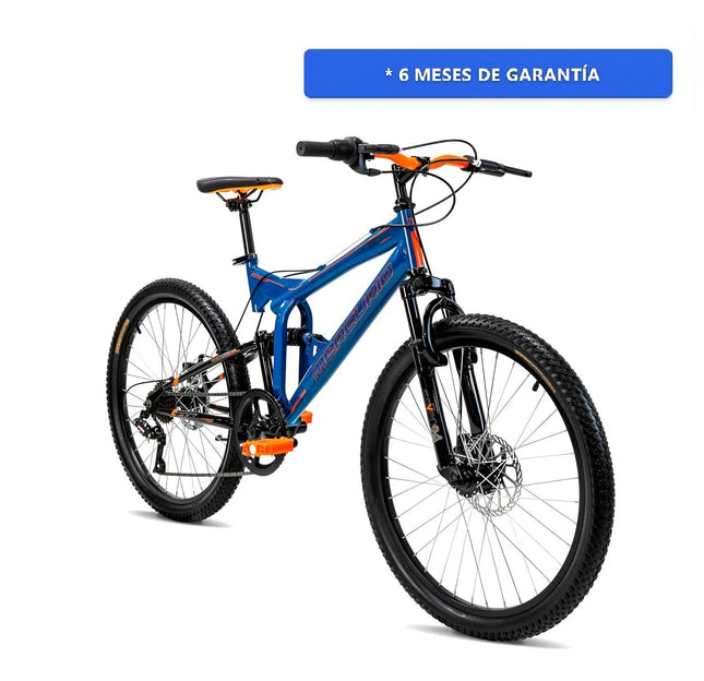 Mountain Bike Mercurio Doble Suspensión Ztx Dh 2023 R24 7vel Color Azul Acero