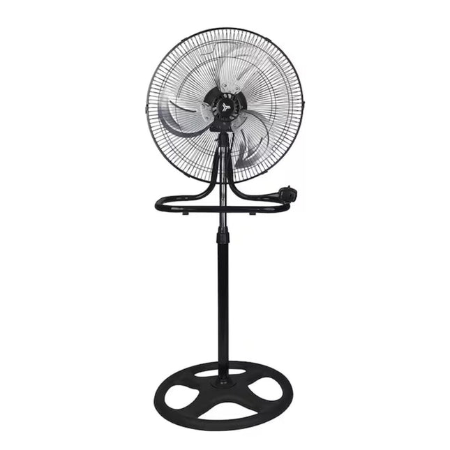 Ventilador Masterfan X3 18 Turbo/Metal 18'' de Piso Pedestal y Muro Negro