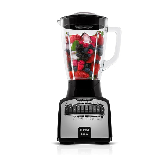 Licuadora 14 Velocidades T-Fal Infinyforce XL Negra con Vaso de Vidrio de 2.2 L, 550 W, LN8248NX