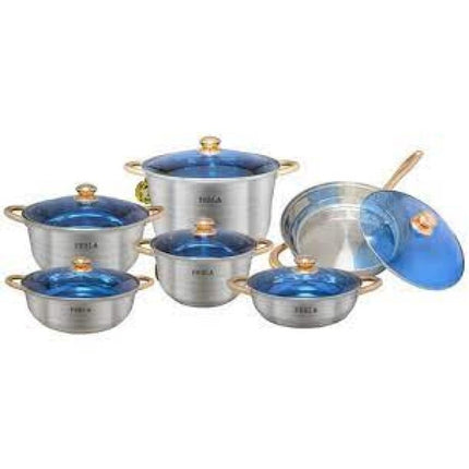 Bateria Perla E001MJ Milán Jumbo Perla 12 pzas + Licuadora Oster BLSTKAG-BPB Vaso de Vidrio Negra