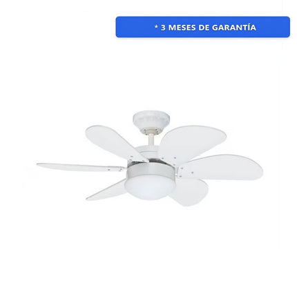 Ventilador de Techo Hunter 52950 Sprint Blanco con luz 30 Pulgadas