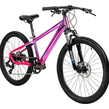 Bicicleta Alubike 24 Sierra 8 Velocidades De Aluminio Gris Rosa Unitalla