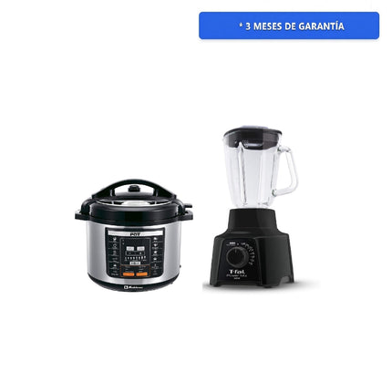 Combo Olla de presión Koblenz Kitchen Magic Pop KMP-1000 IN electrica + Licuadora T-fal LN2898MX 1.25 Litros 8 Funciones