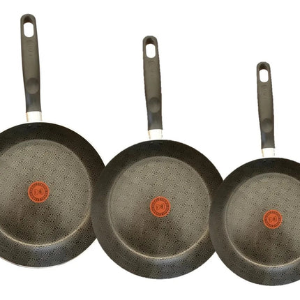 Set De 3 Sartenes T-fal 0261400 Antiadherentes 20/24/26 Cm Marrón Claro
