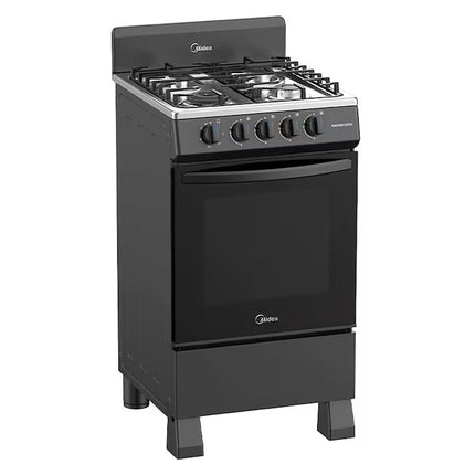 Estufa Midea MGS20FS1BIABB  de Piso 20 Pulgadas 4 Quemadores de Gas Termocontrol