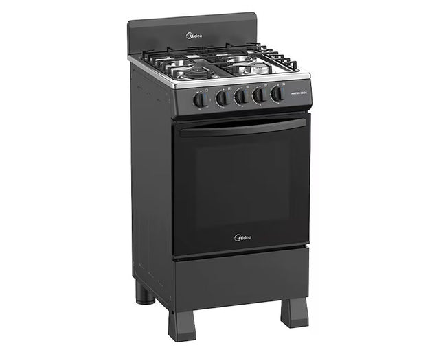 Estufa Midea MGS20FS1BIABB  de Piso 20 Pulgadas 4 Quemadores de Gas Termocontrol
