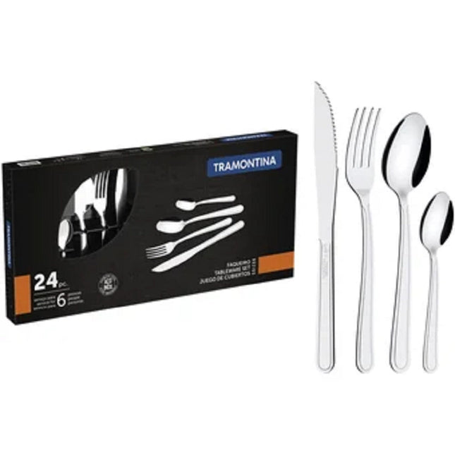 Juego de Cubiertos Tramontina 23799071 Búzios Acero Inoxidable 24 pZ