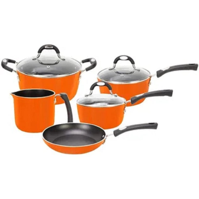 Batería Tramontina 20899467 Monaco 8 piezas Naranja Inducción