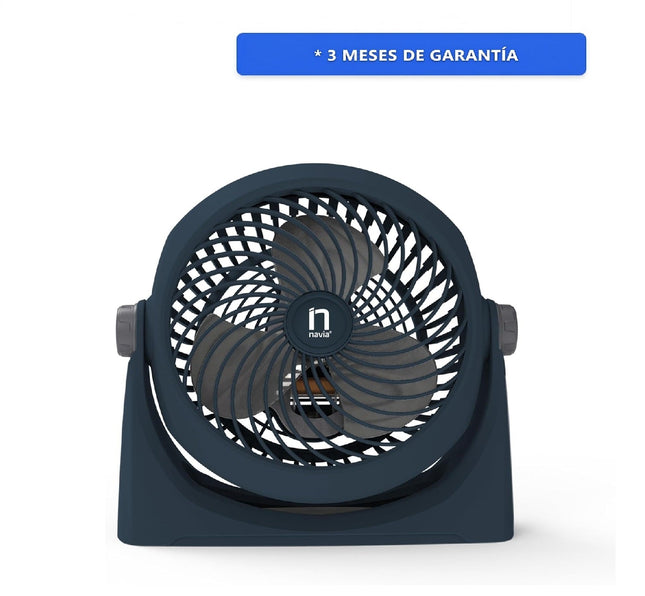 Ventilador Navia CEN-1010 Escritorio o Piso 10"3 Vel Cabezal 360° Silencioso y Potente Azul Marino