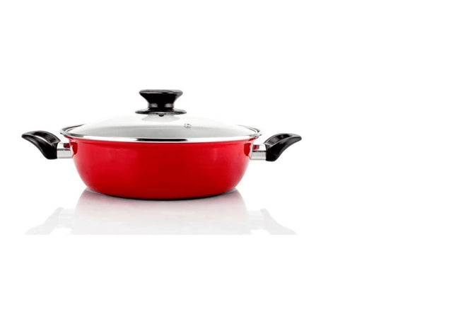 Arrocera Magefesa 01PVARCOR26 Coral 26Cm Tapa De Vidrio Plateado