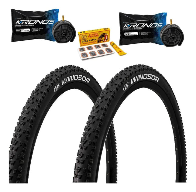 Par 2 Llantas Bicicleta Mtb 27.5 X 2.25 + 2 Camaras + Parche