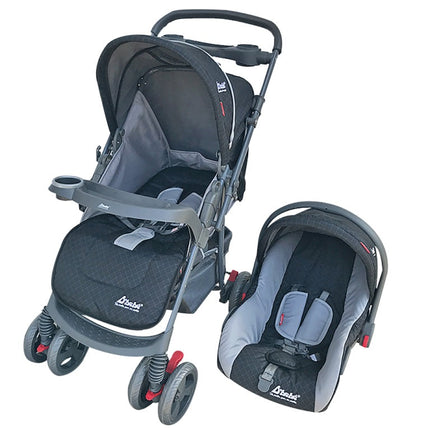 Carriola Travel System Star Baby Negro con Autoasiento Portabebé