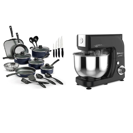 Bateria de cocina Tramontina 32300191 22pz primaware Azul + Batidora Koblenz BPKM-800 IN de pedestal 6 Vel Tazón 4.8 L