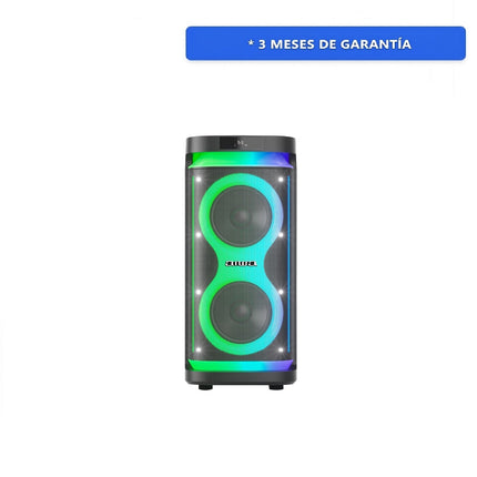 Bocina AIWA AWPOH5D  8” 800 W Negra Radio FM, Luces LED