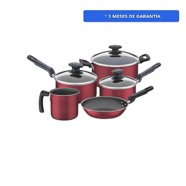 Batería de Cocina  Tramontina 20399782 Loreto  5 Piezas Roja