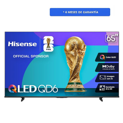 Pantalla Hisense 65QD6QV 65'' QLED Smart Fire TV UHD 4K,Control Remoto por Voz con Alexa