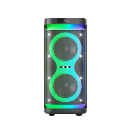 Bocina AIWA AWPOH5D  8” 800 W Negra Radio FM, Luces LED