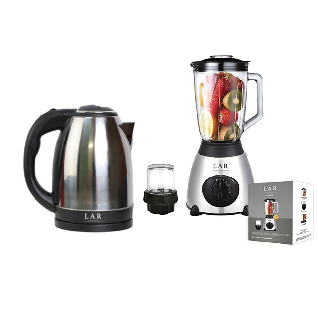 Combo Hervidor electrico LAR LARLB-0005 Capacidad de 1.5L 900w + Licuadora LAR LARLB-0003 1.5L 300w de vidrio