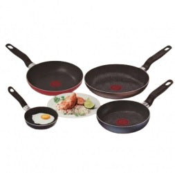 Juego de Sartenes Expert Chef T-Fal 1582700 4 Piezas Antiadherente Aluminio Negro
