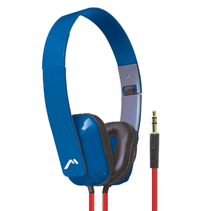 Audífonos Mitzu MH-5028BK Diadema Azul Plegables Aislantes