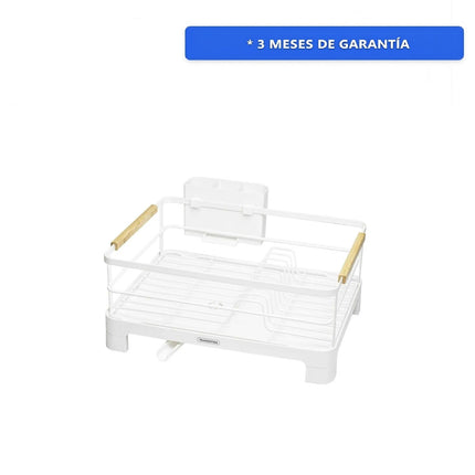 Escurridor de Vajilla Tramontina 61536200 de Acero al Carbono con Secador y Portacubiertos Blanco