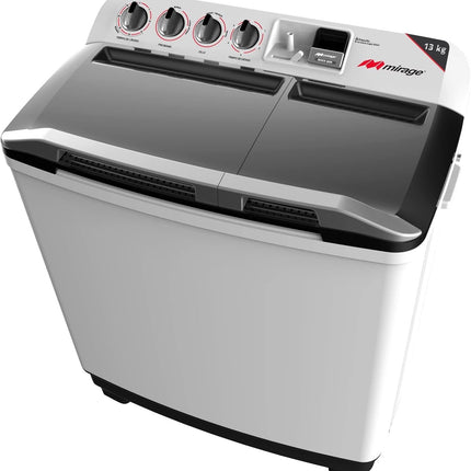 Oferta Lavadora Semi Automática Mirage LMS013M-L 13 Kg 2 Tinas + Ventilador Fussion/YIWU VENT-0015 portatil Katty 6" 2 Vel Ajustables