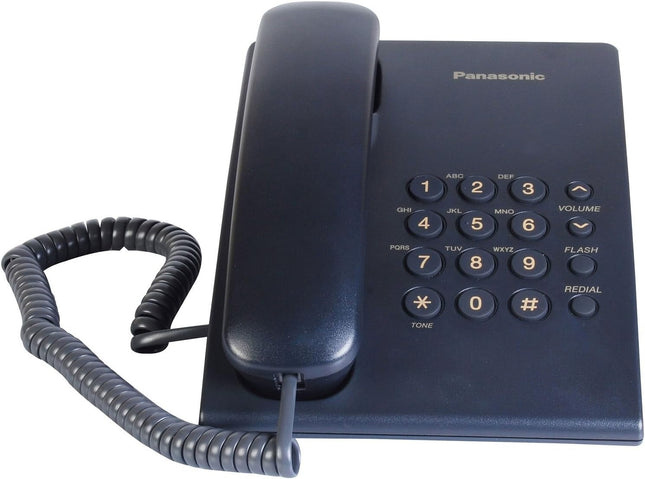 Teléfono Analógico Panasonic KX-TS500MEB Analógica, Escritorio/Pared Negro