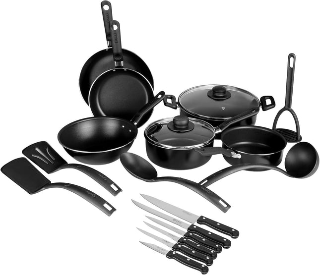 Bateria de Cocina Ekco 70001377 Serum 19 piezas Negro con Antiadherente