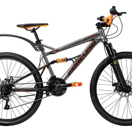 Mountain Bike Mercurio Doble Susp Kaizer Dh R26 21v Shimano Plateado 26 "