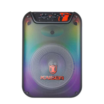 Bafle Kaiser KSW 3515 15" 25,000 W PMPO con llantas y micrófono