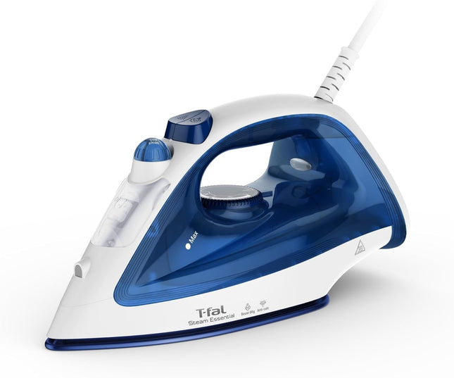 Plancha de Vapor T-Fal FV1050X0 Steam Essential Blanca/Azul Suela Antiadherente 1200 W