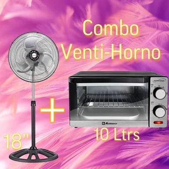 Combo Horno Koblenz HKM-1000 + Ventilador Mytek 3397 Metal 18''