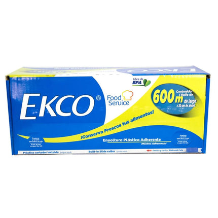 Plástico Adherente Ekco de Grado Alimenticio de 600 m x 30 cm