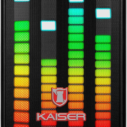 Bafle Recargable Kaiser MSA-0108 BB 8"Luz Reactiva Bluetooth FM Micro SD Auxiliar Bass 10W RMS
