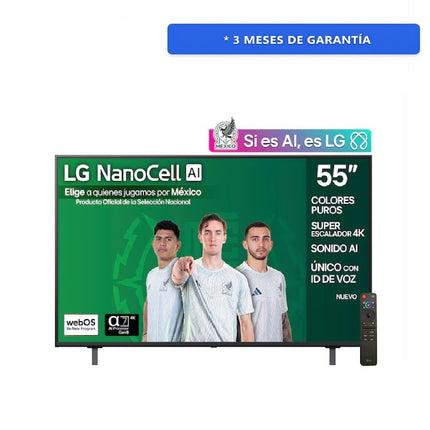 Pantalla Smart TV LG 55NANO80ASA NanoCell 55 Pulgadas UHD 4K