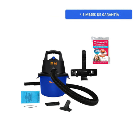 Aspiradora Koblenz WD-2.5 MA Azul Seco/Líquidos 2.5 Gal 110 V + Bolsa de vacío para Almacenar de regalo