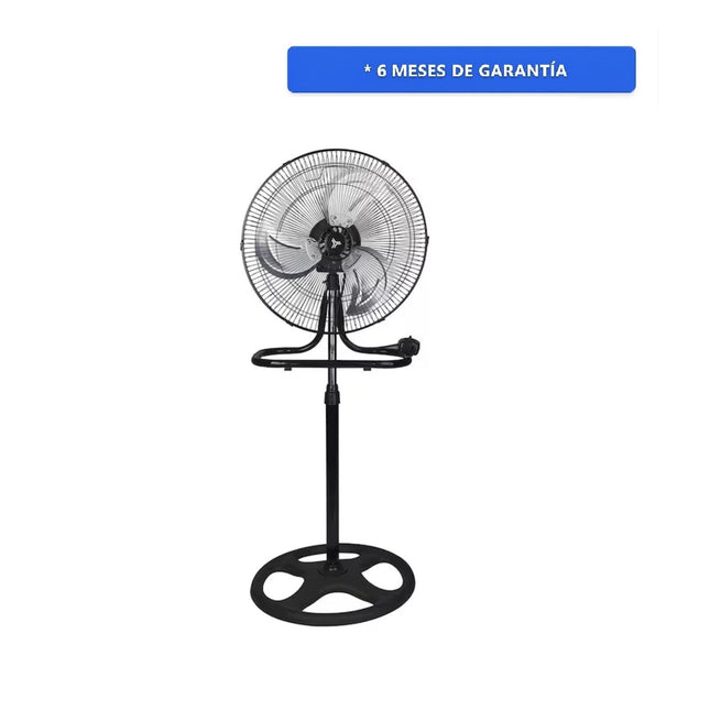 Ventilador Masterfan X3 18 Turbo/Metal 18'' de Piso Pedestal y Muro Negro