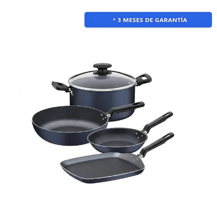 Bateria Cocina Tramontina 32300464 Malta 5 Piezas Azul