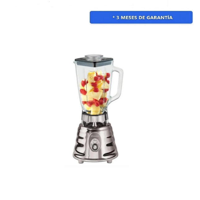 Licuadora Oster 000465-013-000  2Vel. 1.25L Cromada 500W Vaso Vidrio