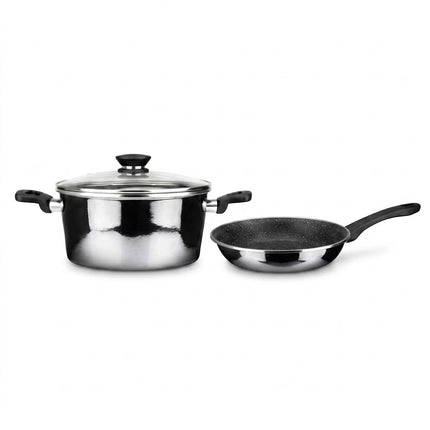 Paquete Magefesa Kasa Granite Sarten 31SAGRNME24 Noir Metalic 24cm Induccion + Olla Cacerola Noir Metalic 24cm Induccion