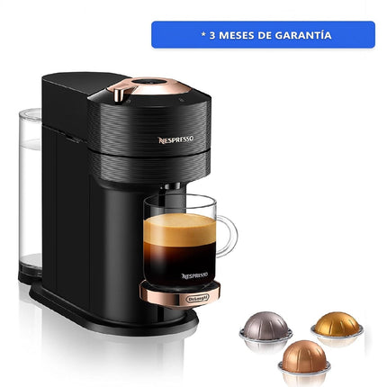 Cafetera Ninja Nespresso ENV120BCASYP Vertuo Next de café y espresso de De'Longhi, negro con oro rosa