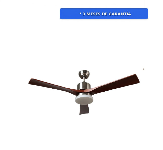 VENTILADOR DE TECHO CAVA VDCACLSA52 52" 3 ASPAS C/LUZ MADERA MASTERFAN