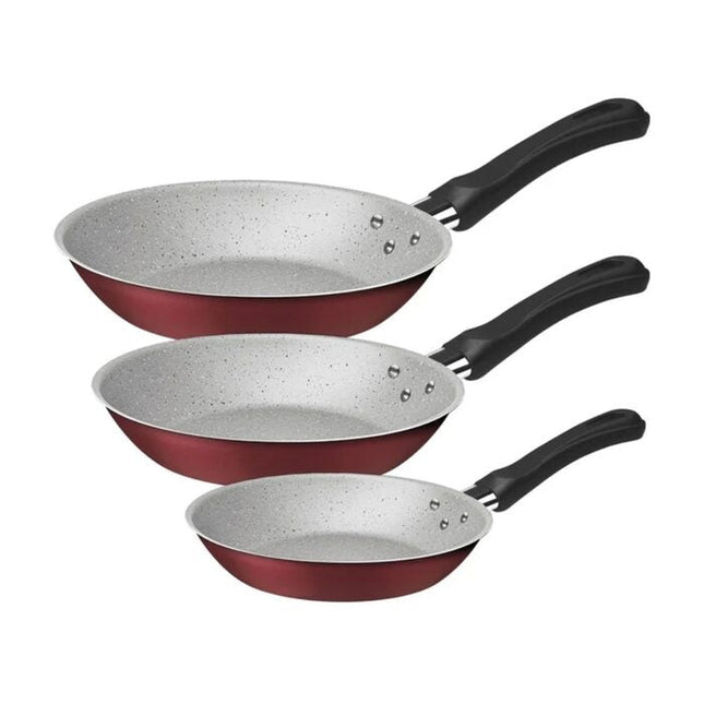 Juego de Sartenes Tramontina 32200410 Caribe 20/24/28CM Rojo