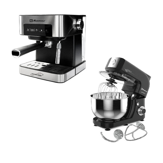 COMBO Batidora Koblenz BPKM-800 de pedestal 6 Vel Tazón 4.8 L + Cafetera Espresso CKM-750 EIN 1.2 litros