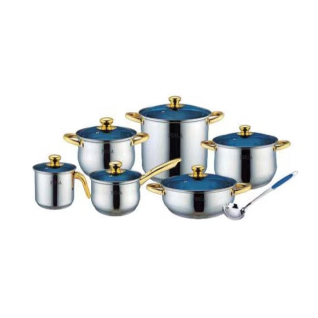 Bateria de Cocina Perla E006PP Premier Plus 13 Piezas Acero Inox