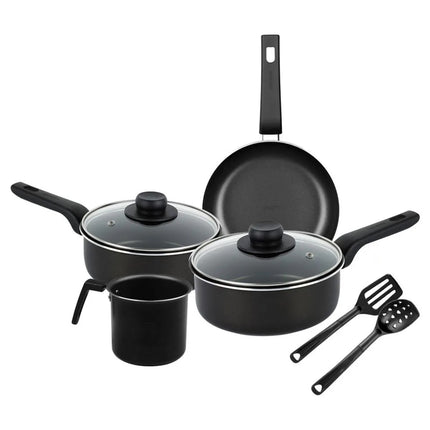 Bateria de Cocina Ekco/ Vasconia 70010108  de 8 pzs Negro con Antiadherente