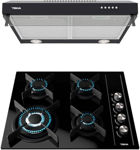 Combo Parrilla de Gas Empotrable + Campana Teka DUETTO CRYSTAL-60