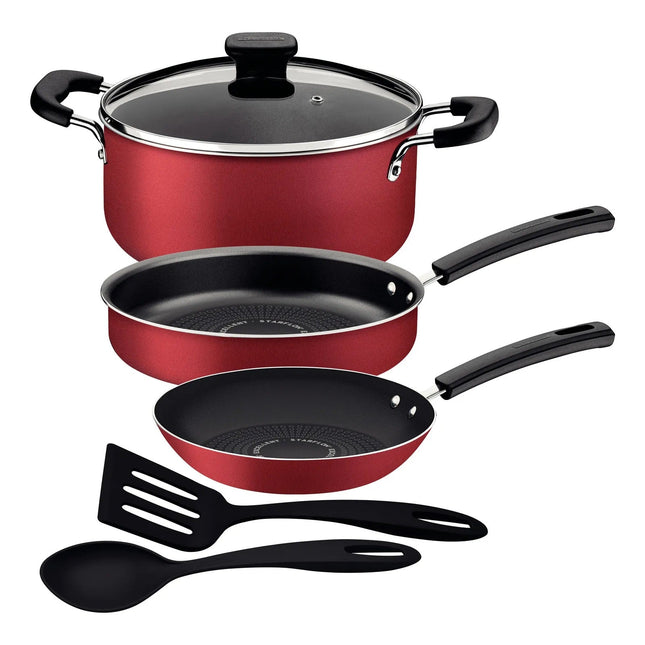 Batería de Cocina Tramontina 27899433 Sicília en Aluminio Rojo 6 Piezas
