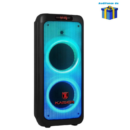 Bocina Kaiser MSA-2016 portátil recargable con reproductor FM  + Audifonos de regalo